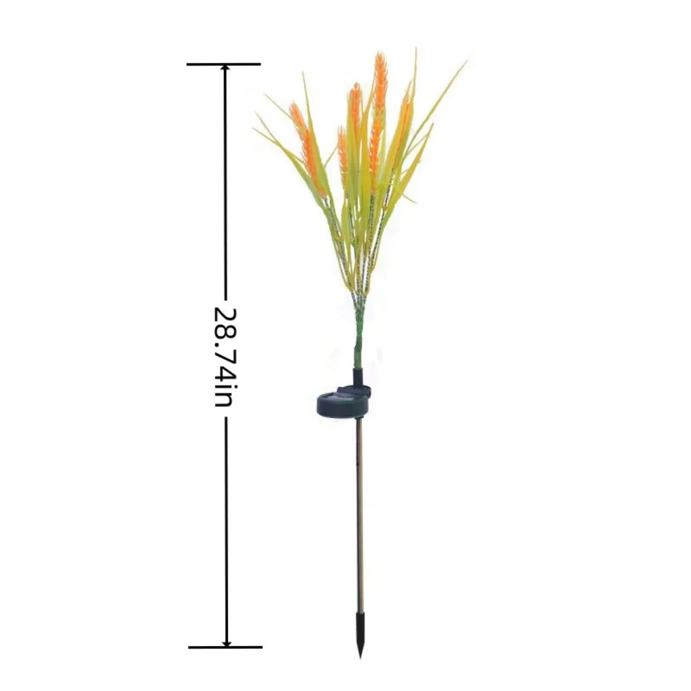 Solar Powered 7-Head Wheat Ear Ground Light - Outdoor Garden Stake Lamp