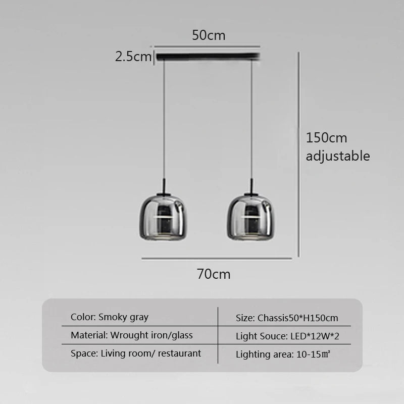 Led Glass Pendant Light light luxury pendant Lamp Deco Nordic Hanging Light Fixtures Bedroom Modern Luminaire Suspension lamp