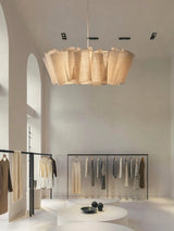 Vintage Wabi Sabi Wind Chandelier Handmade Fabric Led Pendant Lights For Living Room hotel Restaurant designer Hanging Light