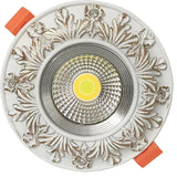 American Pastoral Resin Carving Led Downlight Living Room Restaurant Aisle Lighting Fixtures Loft 7W 5W 220V Recessed Spot Lamp