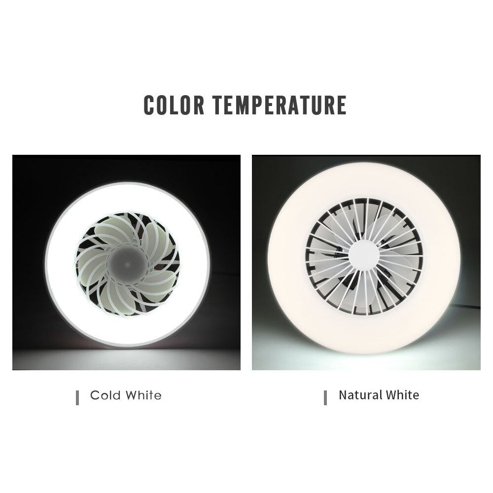 Led Ceiling Fans Lamps 12W 24W Indoor Pendant Light E27 Bulb Kitchen Dining Room Bedroom Living Room AC 12V 220V Lighting Energy