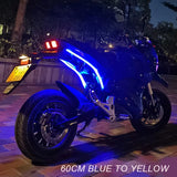 2pcs Motorcycle LED Turn Signal Lights - Waterproof DRL Flowing Strip
