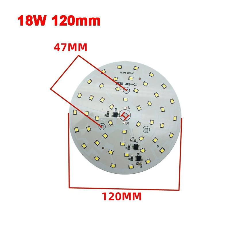 AC 220V Driver-free 2835 SMD Led Chip 3W - 18W 28mm - 120mm Lamp Light Board Bulb Round Light Source