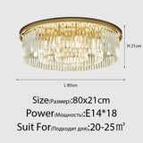 New Modern LED Crystal Chandelier American Living Dining Room Villa Hanging Light Bedroom Ceiling Pendant Lamp Home Decor Lustre