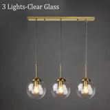Italian Designer LED Glass Ball Chandelier Ceiling Light for Dining Room Living Room Bedroom - Home Decorative Lighting