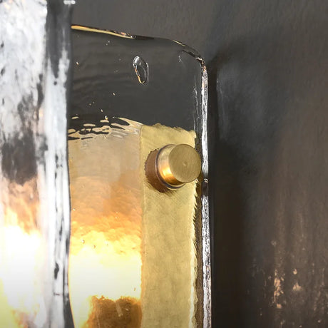 Copper Living Room Stained Glass Wall Lamp Modern Light Luxury TV Wall Designer Glass Simplicity Nordic Bedroom Bedside Lamp