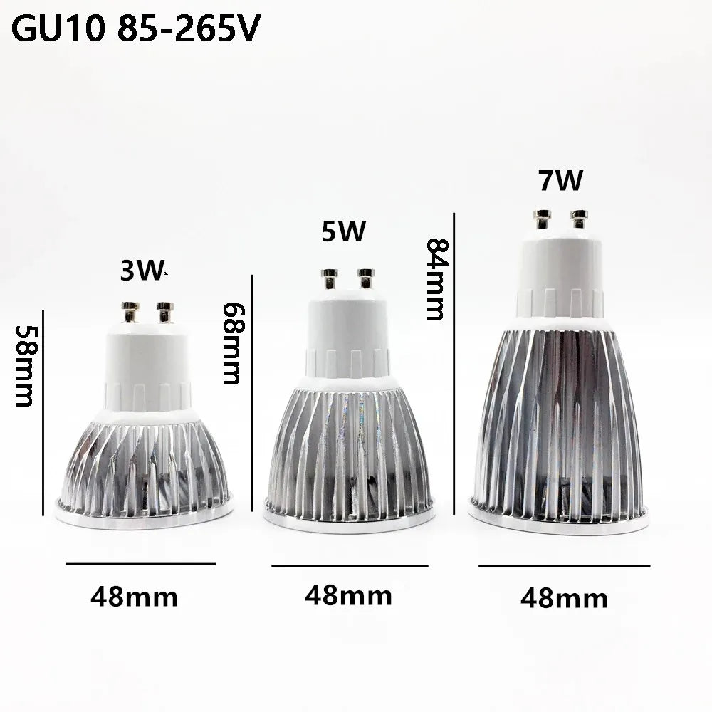Super Bright LED Spotlight Bulb GU10 Light  Led 110V 220V AC 3W 5W 7W LED GU5.3 GU10 COB LED lamp light GU10 led GU5.3