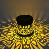 Colorful Mandala Lantern LED Solar Light Outdoor Projection Wall Lamp for Garden Terrace and Stair Lighting Courtyard Backyard