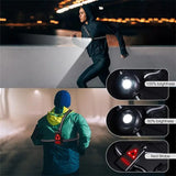 USB Rechargeable Outdoor LED Night Running Chest Light with Back Warning Lamp - Safety Gear for Jogging, Camping, Hiking & Adventure