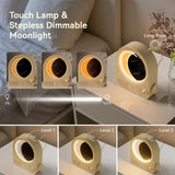 Sunrise Alarm Clocks for Bedrooms, Stepless Dimmable Moon Lamp Dual Alarm Clock with 12Levels Volume for Heavy Sleepers, 10 Natu