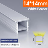 Light Strip Silicone Tube LED Diffuser Flexible Black and White Lampshade with Edge Contour Light Mask Plate Cover
