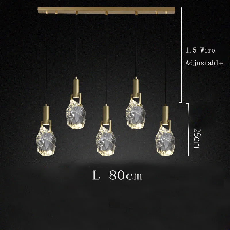 Nordic pendant light gold luxury italians light design crystal light Dining Room Kitchen suspension light indoor bedside light