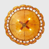 Italian Bauhaus Amber White Art Glass Chandelier E14 Pendant Light Living Room Kitchen Island Hanging Lamp Lighting Fixture LED