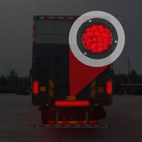 Universal Round LED Rear Tail Lights - 12V 24V Turn Signal Brake Stop Reverse Lamp