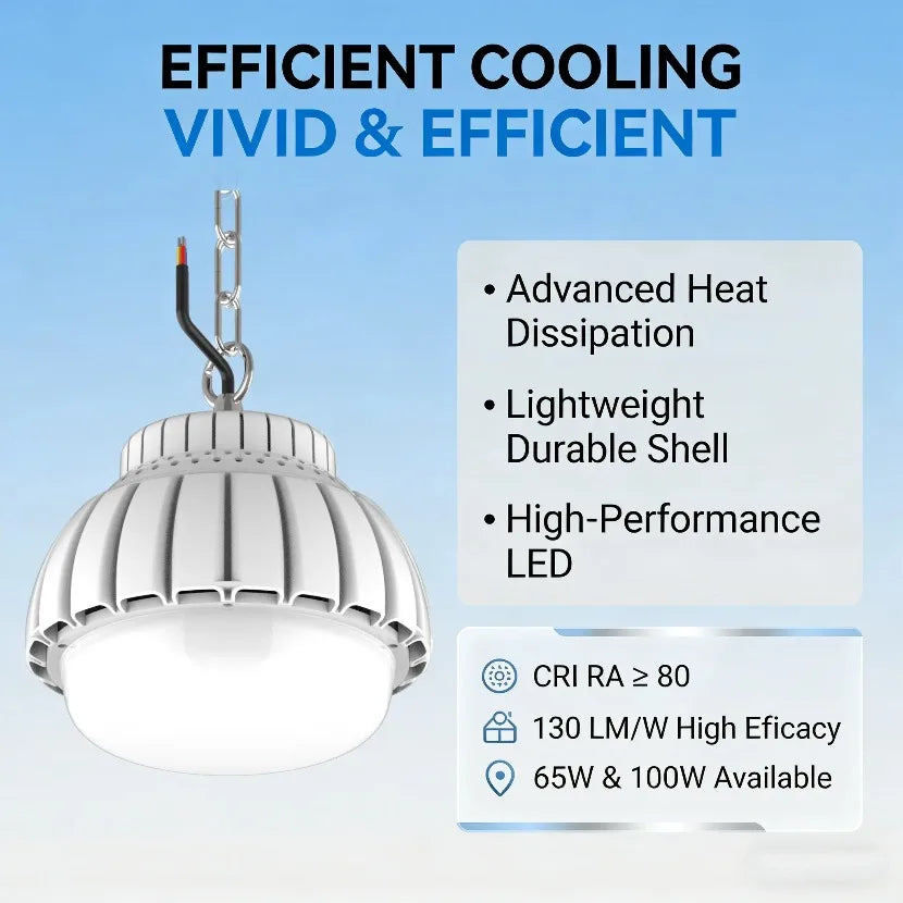 Modern High-Brightness LED High Bay Chain Chandelier - Energy-Saving Industrial Overhead Lamp for Factory, Warehouse & Workshop