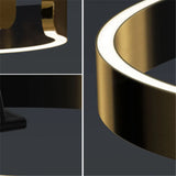 Italian arc floor lamp gold  black LED Fishing ring Light Creative Loft Living Room Bedroom Sofa Corner dinner Standing Lamp