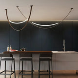 Nordic Modern Hanging Pendant Lamp Lustre Minimalist Line Design Led Light Home Decor Living Room Dining Hotel Salon Chandeliers