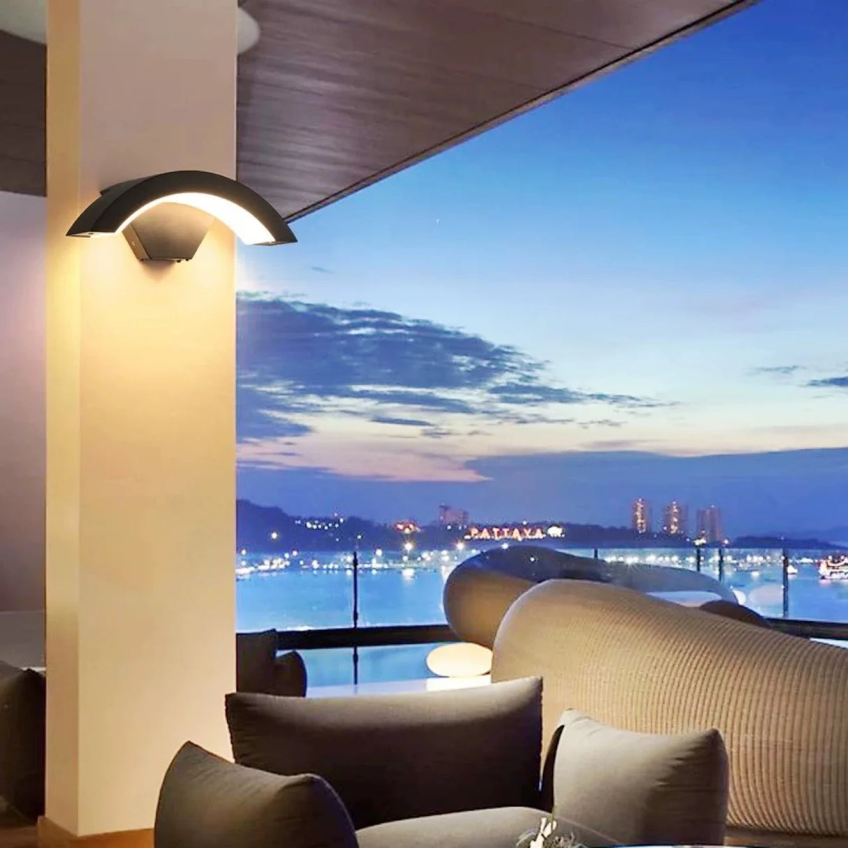 Creative LED Outdoor Moon Wall Lamp - IP65 Waterproof Human Sensing Light