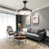 Multifunction Ceiling Fan with Light LED Ceiling Fan Chandelier with Remote Control Modern Retractable Fan Light for Home