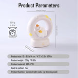 LED Moon Night Light Cute Animal Cartoon Rabbit Lamps USB Rechargeable Warm Bedroom Decoration Sleeping Lights