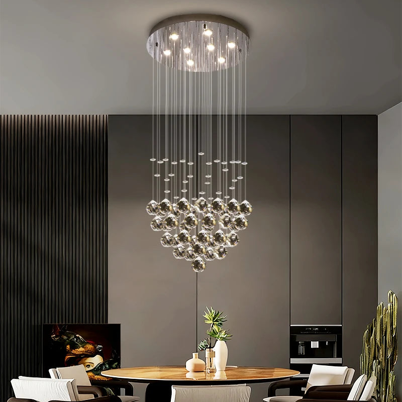 Modern Crystal Pendant Ceiling Lamp - Luxury Suspension Living Room Light