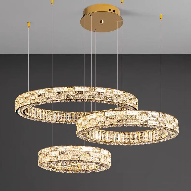 Nordic-style Luxurious Crystal Chandeliers, Led Lights, Pendant Ceiling Lamps, Suspended Chandeliers, Home Decorations, Lighting