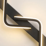 Nordic Matte Black Linear Decor Light - Luxury Indoor Sconce for Modern Villa