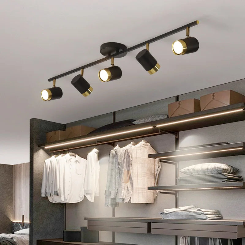 Corridor Led Chandelier With Spotlights Nordic Strip Ceiling Lamp For Living Room Bedroom Balcony Home Decors Lighting Fixtures