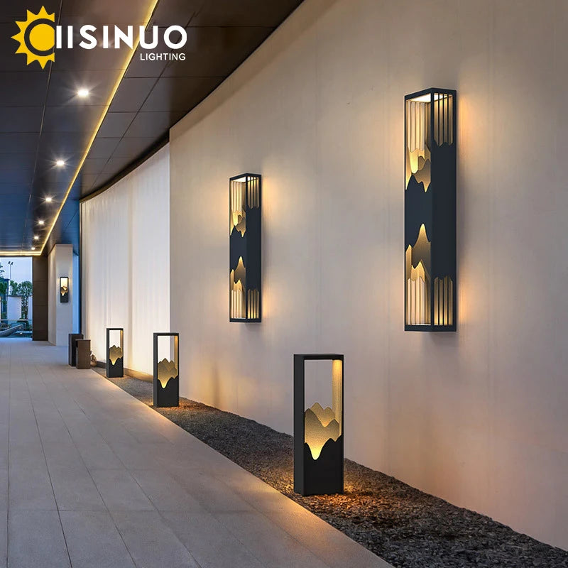 Modern LED Outdoor Wall Light Fixture - Waterproof Garden & Porch Lamp