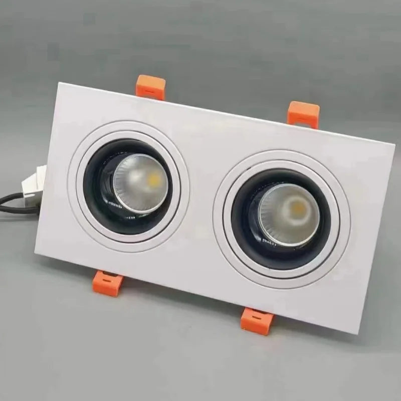Square embedded ceiling spotlight COB high luminous efficiency anti glare LED tube light household lamp 85-265V