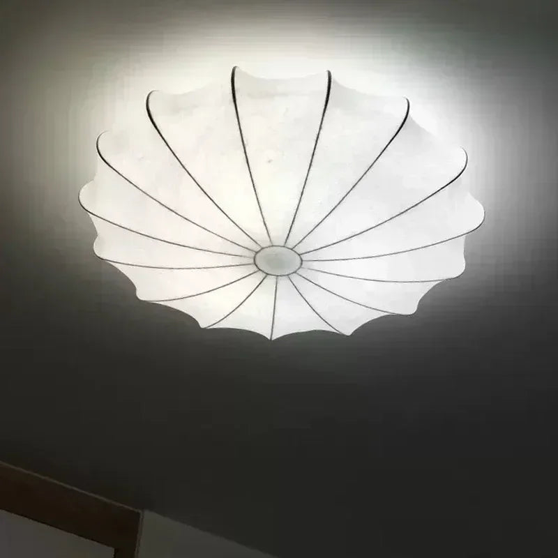 2026 Nordic Modern Ceiling Light Home Decor Lustre Salon Minimalist Silk Led Light Cream Style Bedroom For Living Dining Ceiling