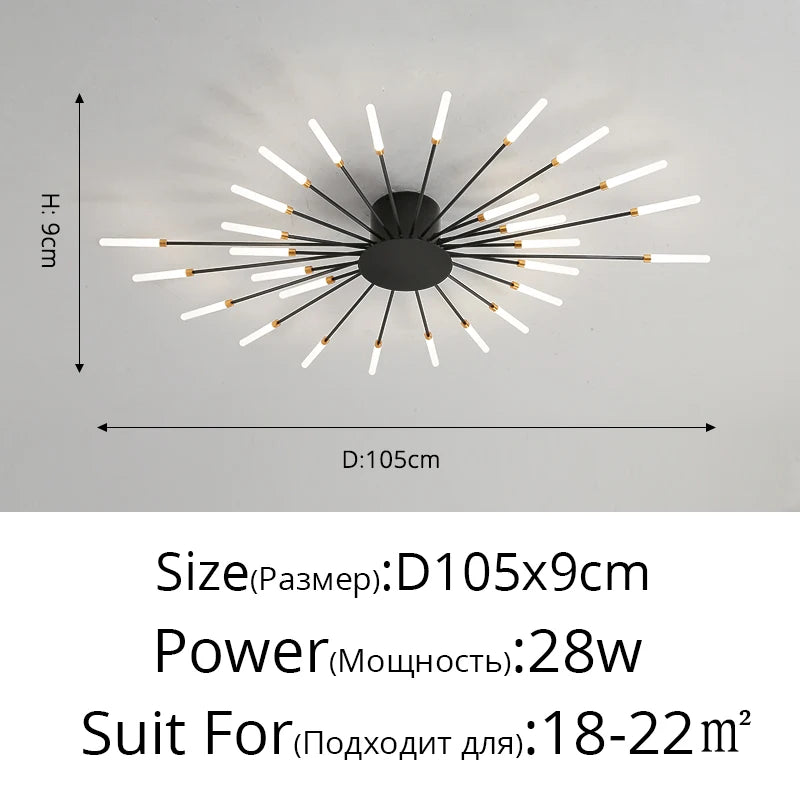 2025 New fireworks led Chandelier For Living Room Bedroom Home chandelier Modern Led Ceiling Chandelier Lamp Lighting chandelier