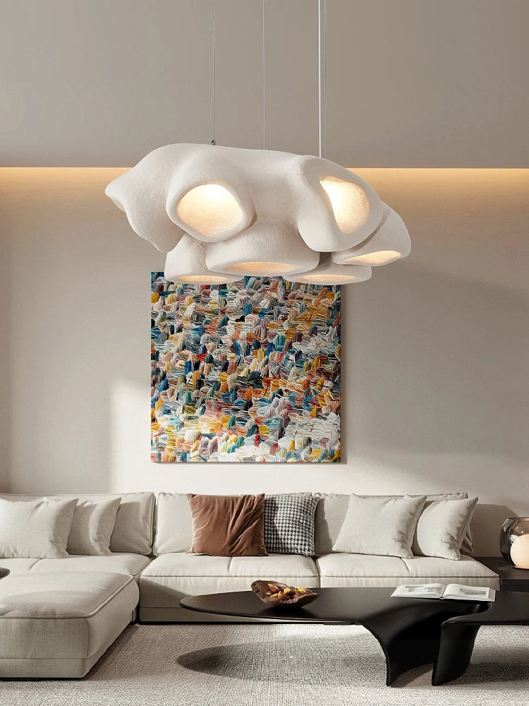 Nordic Living Room Wabi- Sabi Chandelier Minimalist Designer Dining Room Decoration Lamp Bar Restaurant Café's LED Pendant Lighting