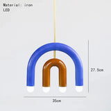 Beautiful Rainbow E14 Bulb Home Pendant Lamp Kitchen Dining Room Lighting Fixtures Colorful Metal Bedroom Luminaire Suspension