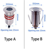 1W Mini LED IP68 Waterproof Stainless Steel Pool Underwater Lamp DC12V 24V Stair Pathway Garden Deck Spotlight Underground Light