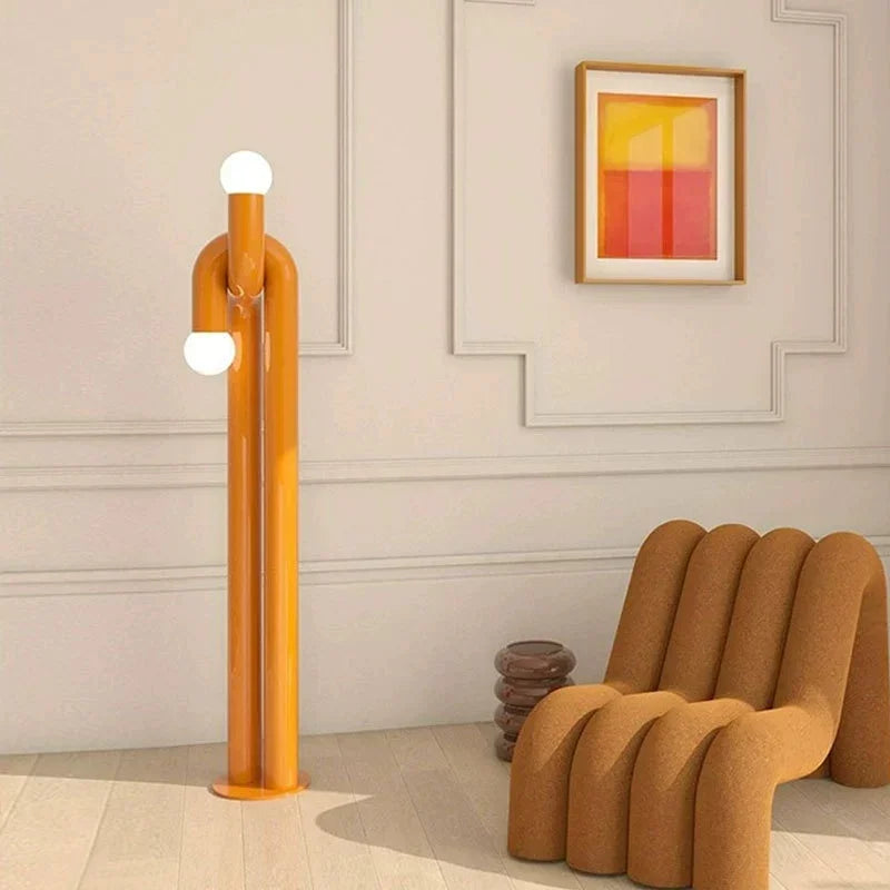 Designer Creative Iron LED Floor Lamp Modern Living Dining Room Bedroom Study Atmosphere Vertical Art Light Home Decor Lighting