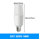 E27 Energy-Saving LED Light Bulb (9W-38W) - AC 220V High-Brightness Home Lamp