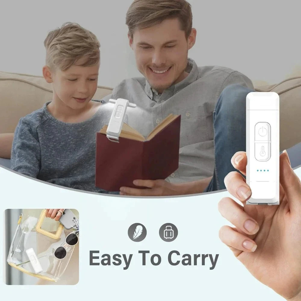 NV Reading Light, USB Rechargeable Book Light for Reading At Night in Bed,LED Clip on Portable Bookmark Light for Reading in Bed