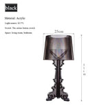 Nordic Designer Transparent White Baroque Ghost Table Lamp Bedside Sofa Lighting Decoration LED Ambient Light