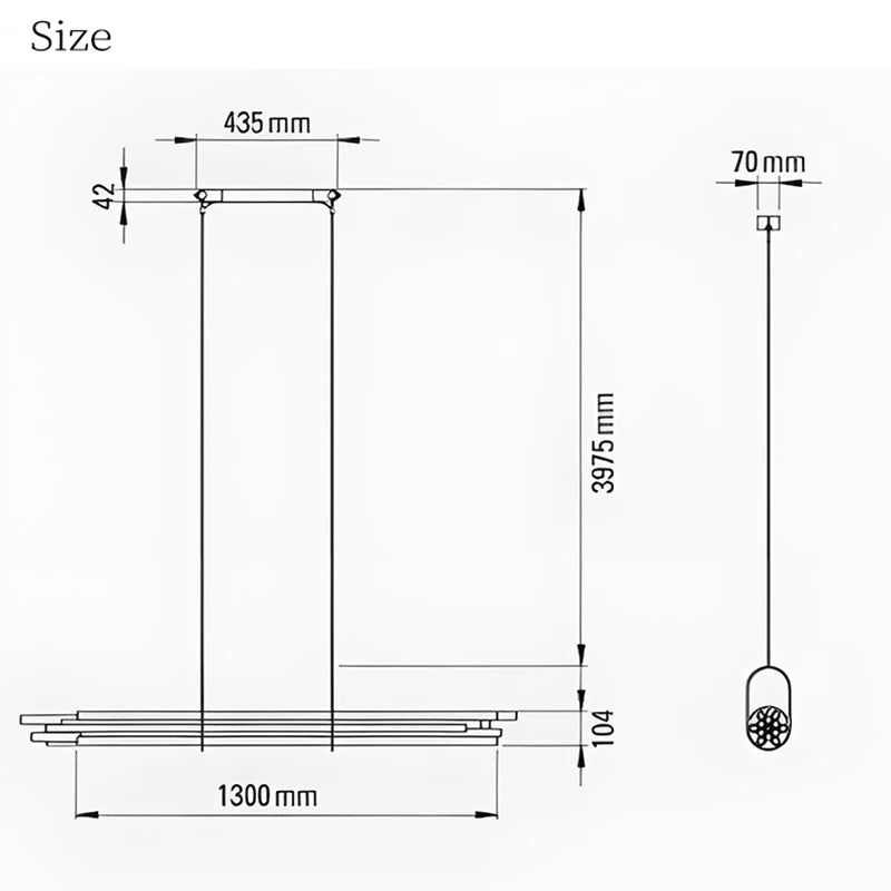 Modern Long Pendant Lamp For Kitchen Table Island Living Dining Room Minimalist Strip Creative Design Acrylic Hanging Chandelier