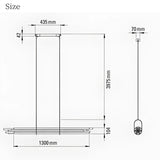 Modern Long Pendant Lamp For Kitchen Table Island Living Dining Room Minimalist Strip Creative Design Acrylic Hanging Chandelier