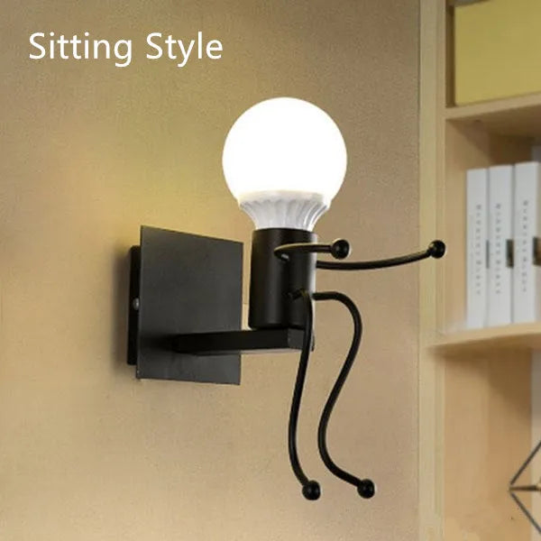 LED Wall Lights 110V-220V E27 Base Nordic Style For Home Bedroom Bedside Living Room Minimalist Sconce Light Art Decors Lamps
