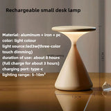 Designer Rechargeable Table Lamp for Bedroom Living Room Sofa Side Study Bedside Modern Luxurious High-end Feeling LED Light