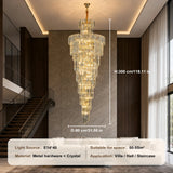 Luxury Crystal Chandelier Light - Grand Pendant Lamp Fixture for Villa Foyer, Hotel Lobby, Living Room & Staircase