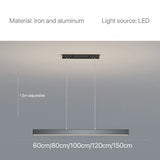 LED restaurant pendant light, dining table lighting, kitchen bar light, linear light, office pendant light, modern and minimalis