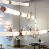 Scott Luna Chandelier Postmodern italian design lamps replica led light glass long tube lamp Bedroom Living Room bedside lamp