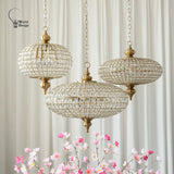 Vintage K9 Crystal Pendant Lights for Living Room Bedroom American Copper Crystal Ceiling Chandelier for Dining Room Kitchen Bar
