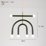Beautiful Rainbow E14 Bulb Home Pendant Lamp Kitchen Dining Room Lighting Fixtures Colorful Metal Bedroom Luminaire Suspension