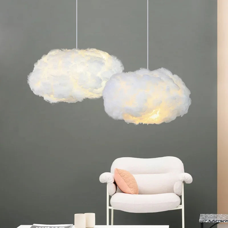 Cloud Pendant LED Light - Dreamy Hanging Chandelier for Kids Room & Nursery