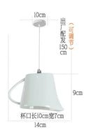 Modern Tea Cup Teapot Hanging Lamp Ceramic Led Pendant Lights Dining Room Kitchen Home Decors Luminaire Lighting Fixtures